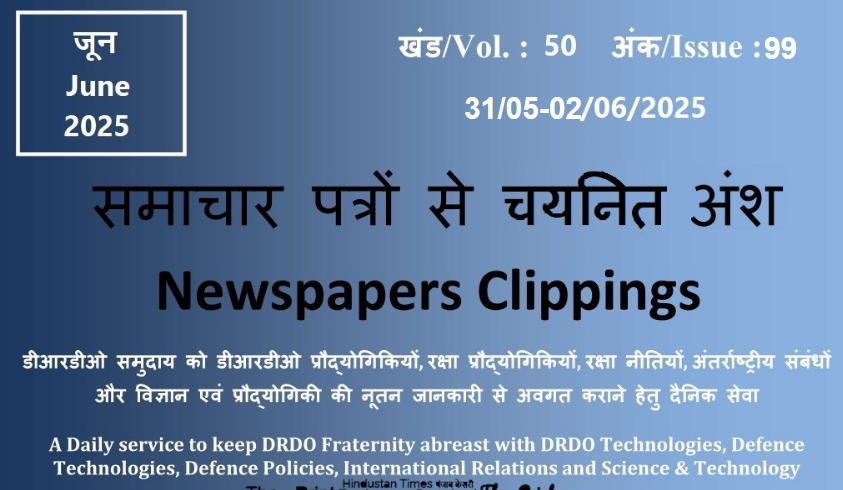 DRDO News - 31 May to 02 June 2025