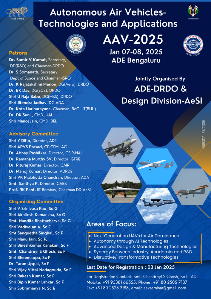 Seminar on Autonomous Air Vehicle (AAV-2025)