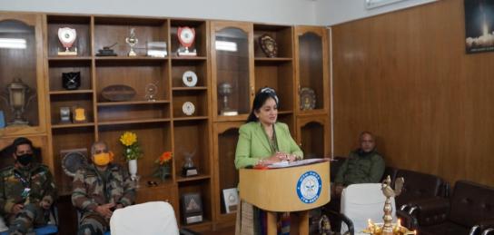 Smt Anita Mohindra Sc ‘F’ & Officiating Director addressing course participants