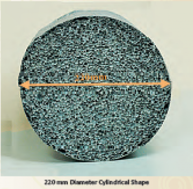 220 mm Diameter Cylindrical Shape