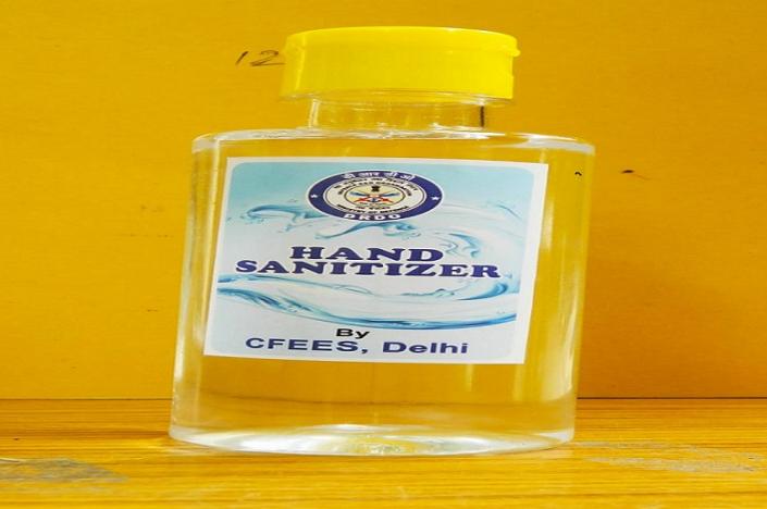 Hand Sanitizer developed by CFEES, DRDO