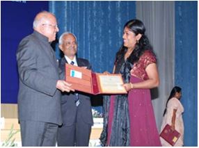 Smt Priya Suresh NReceived Young Scientist of the Year Award - 2009